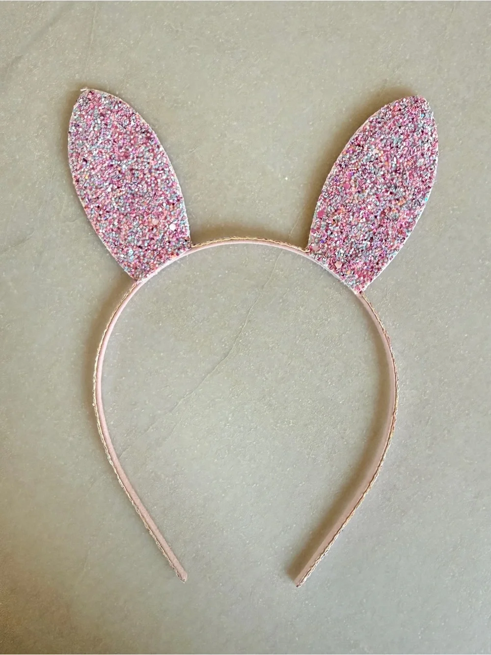 J.Crew Crewcuts Girls Glitter Bunny Ear Headband Pink Easter OS – 2 available